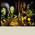 Dion Terry - Smoking Pipe In Teepee Poster